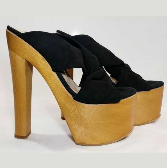 Giuseppe Zanotti Platform Heels, Black Suede, 40 - Picture 3 of 8